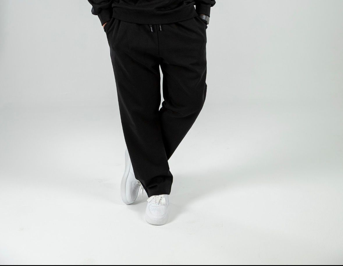 Black Oversized Straight Leg Pants
