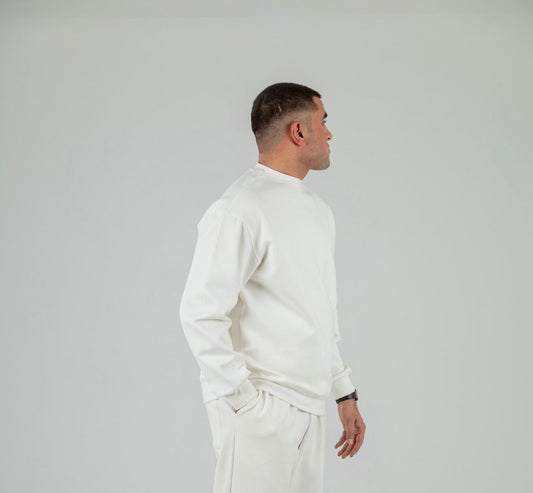 White Long Sleeve Crewneck