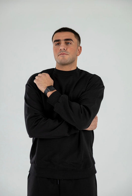 Black Long Sleeve Crewneck