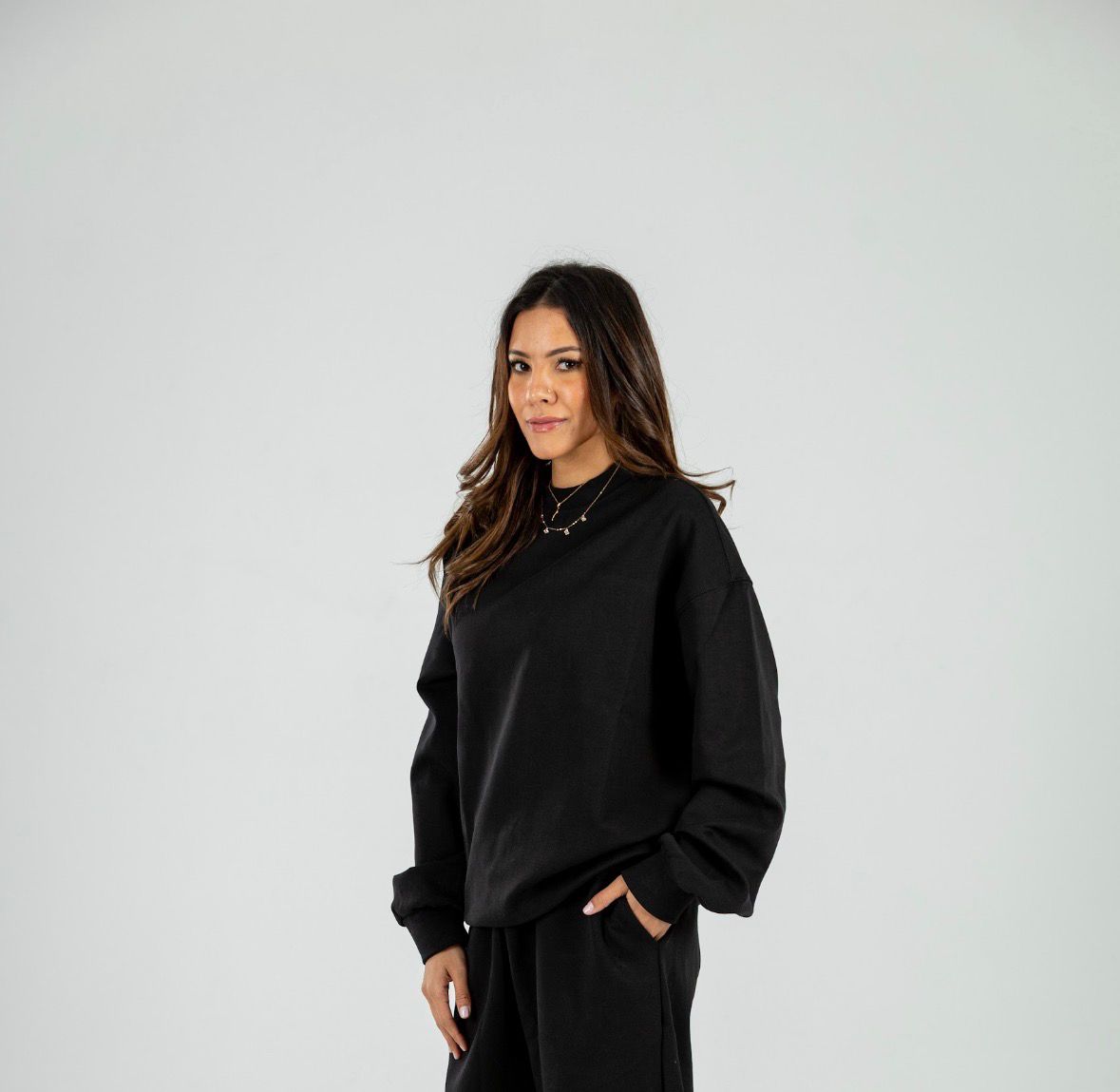 Black Long Sleeve Crewneck