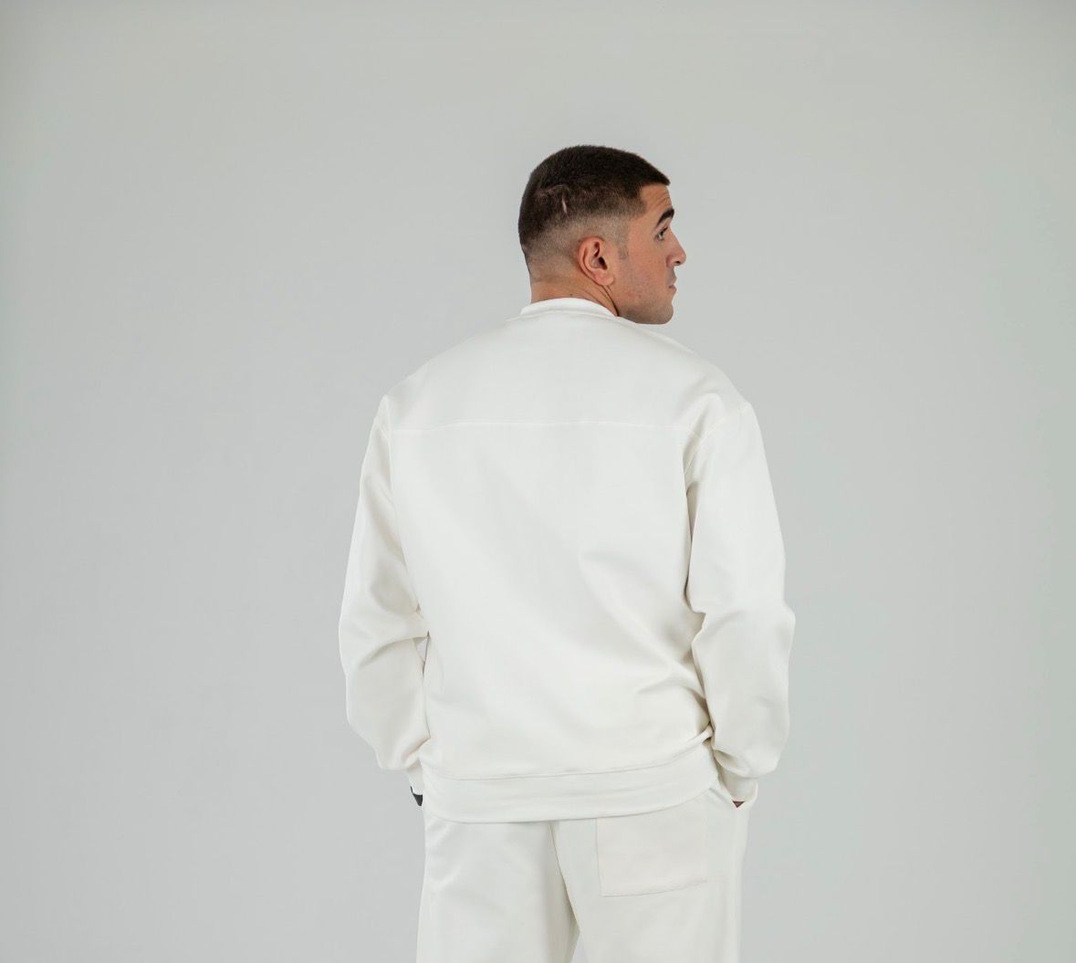 White Long Sleeve Crewneck