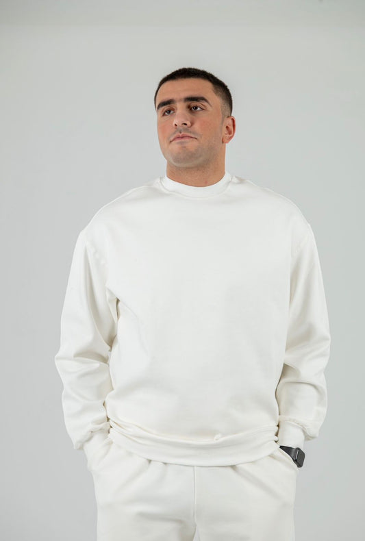White Long Sleeve Crewneck
