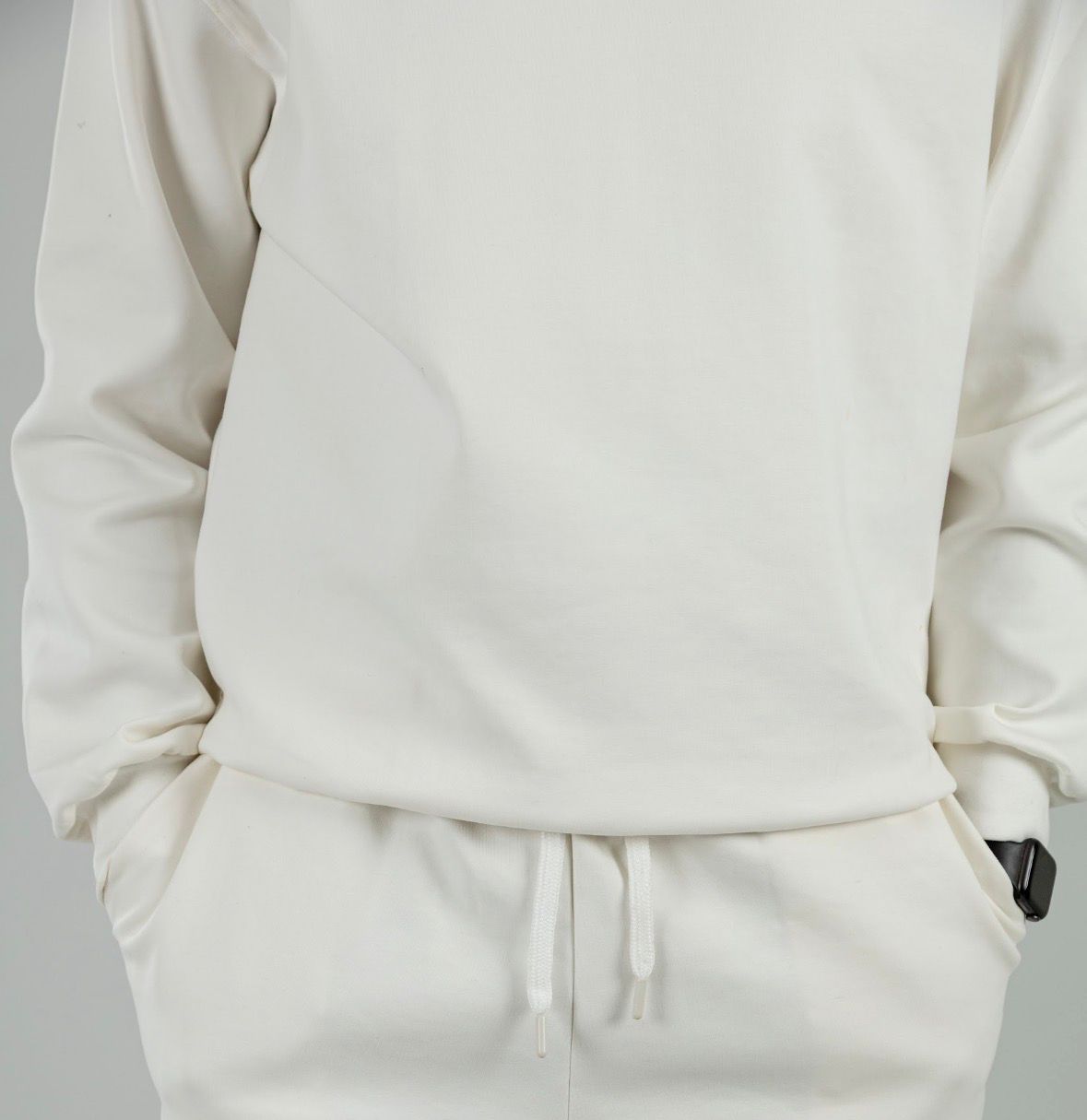 White Long Sleeve Crewneck