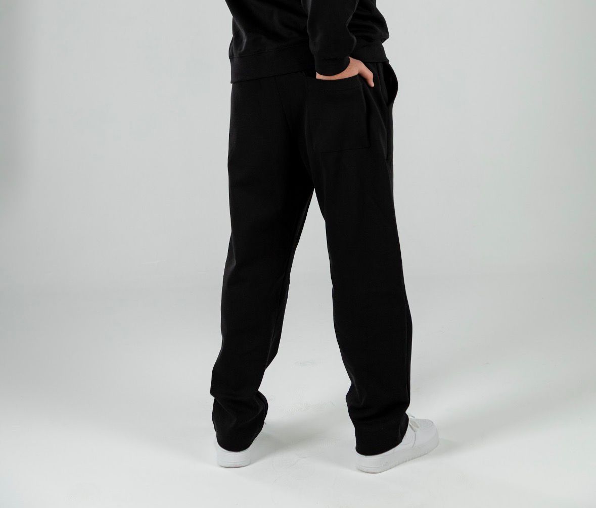 Black Oversized Straight Leg Pants