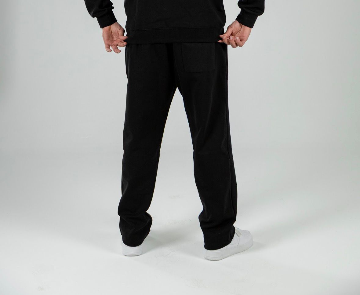 Black Oversized Straight Leg Pants