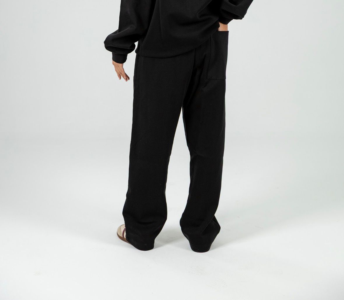 Black Oversized Straight Leg Pants